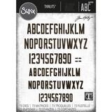 Tim Holtz Sizzix Thinlits Dies Alphanumeric Theory 73/pkg