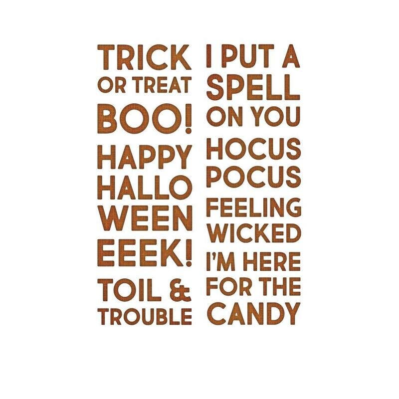 Tim Holtz Sizzix Thinlits Dies Bold Text Halloween
