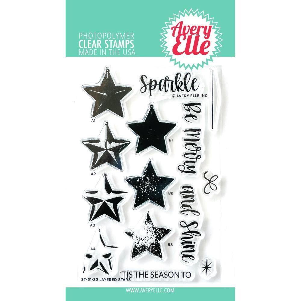Avery Elle Die Layered Stars Stamp and Die set