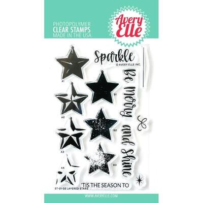 Avery Elle Die Layered Stars Stamp and Die set