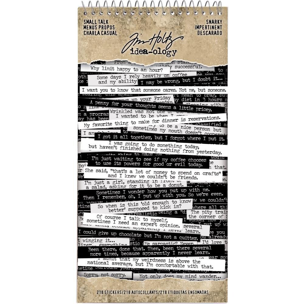 Tim Holtz Idea-ology Small Talk Stickers Snarky