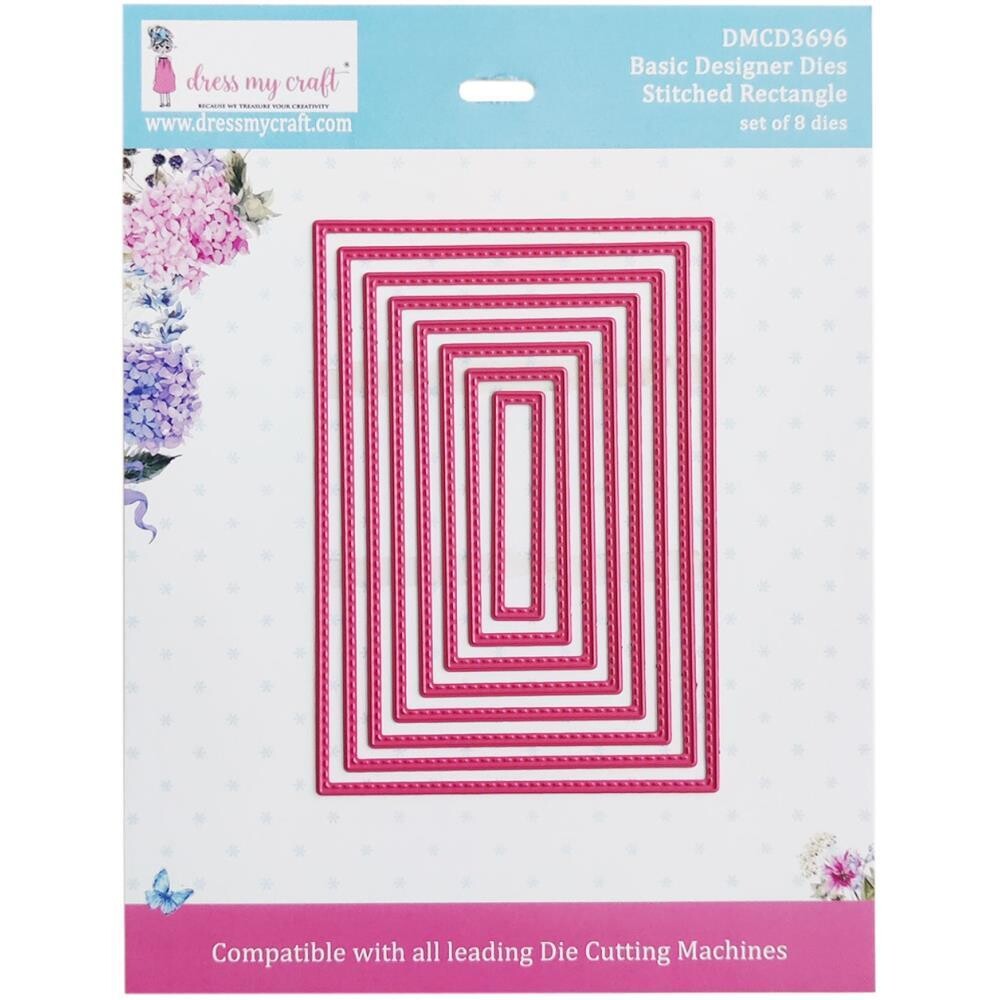Dress My Craft Dies - Nested Stitched Rectangles 8/pkg