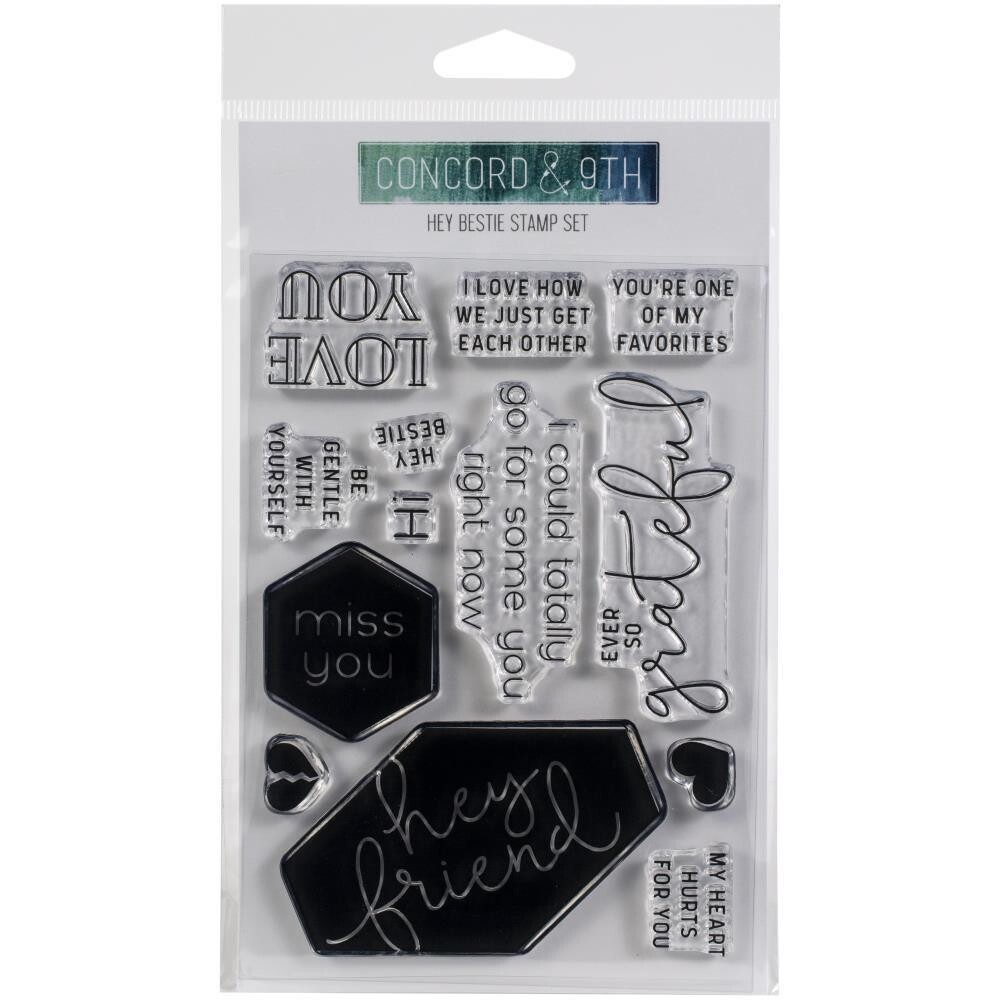 Concord and Ninth Stamp and Die Set - Hey Bestie