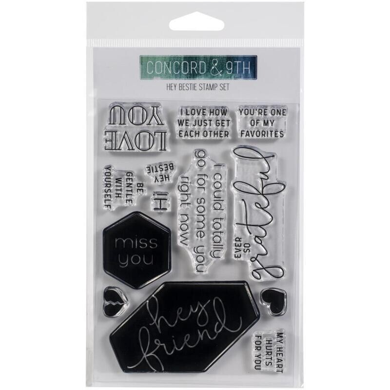Concord and Ninth Stamp and Die Set - Hey Bestie