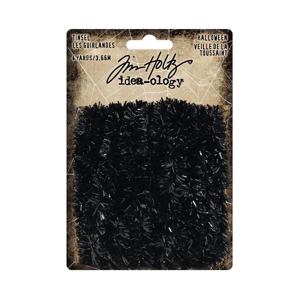 Tim Holtz Idea-ology Halloween 2022 Tinsel Trimmings Black