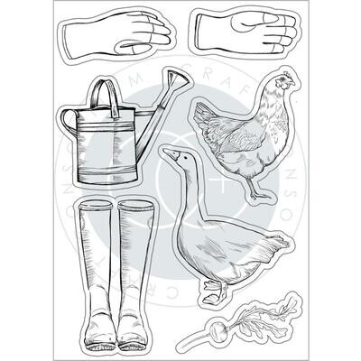 Craft Consortium Clear Stamps Gardeners Delight Premium Collection