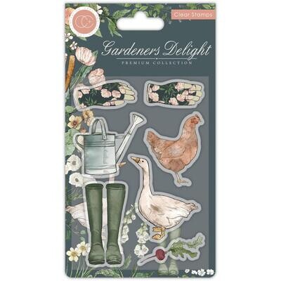 Craft Consortium Clear Stamps Gardeners Delight Premium Collection