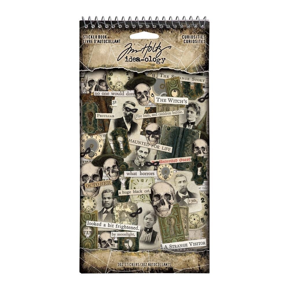 Tim Holtz Idea-ology Halloween 2022 Sticker Book Curiosities 302/pkg