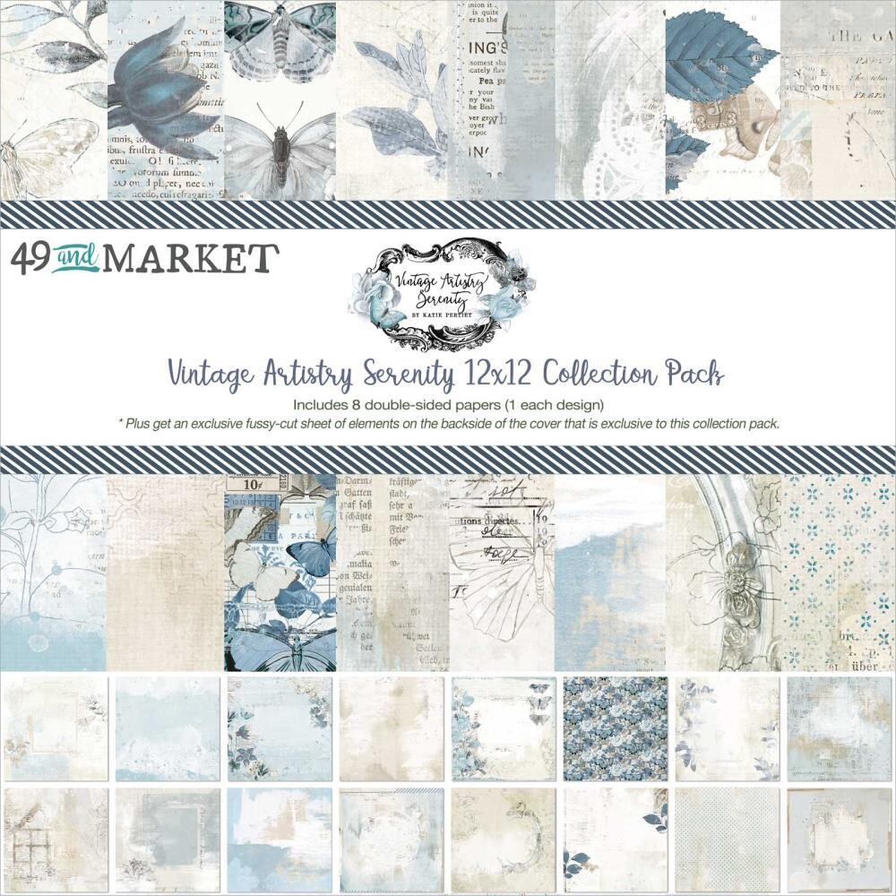 49 and Market Serenity Collection - Assorted, Style: 12x12 Paper Collection