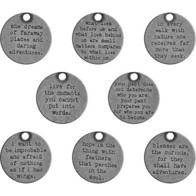 Tim Holtz Idea-ology Quote Tokens 8/pkg