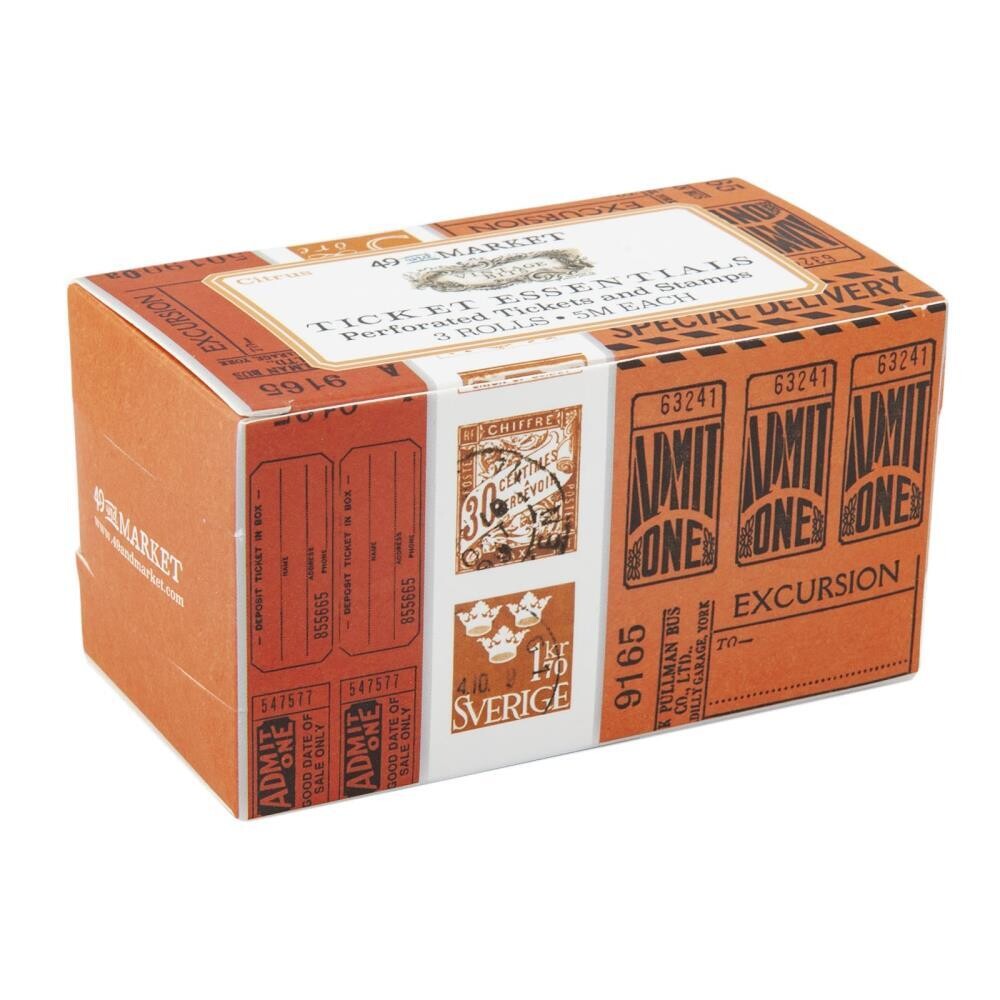 49 and Market Vintage Bits Ticket Essentials 3/rolls - Assorted, Colour: Citrus