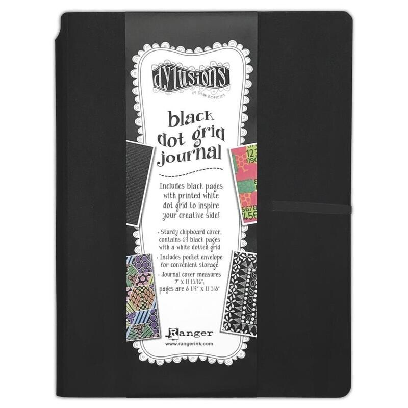 Dylusions Creative Journal Black Dot Grid 11.75&quot;x9&quot;