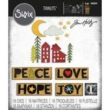 Tim Holtz Sizzix Thinlits Die Christmas Cutouts Christmas 2022 16/pkg