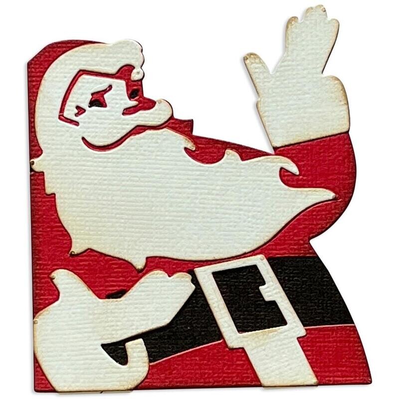 Tim Holtz Sizzix Thinlits Die Retro Santa Christmas 2022 6/pkg