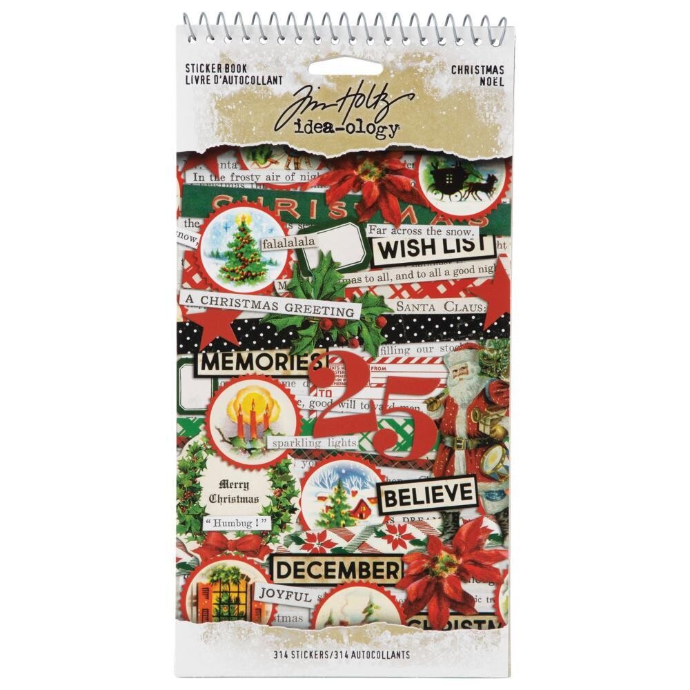 Tim Holtz Idea-ology Christmas 2022 Sticker Book 314/pkg