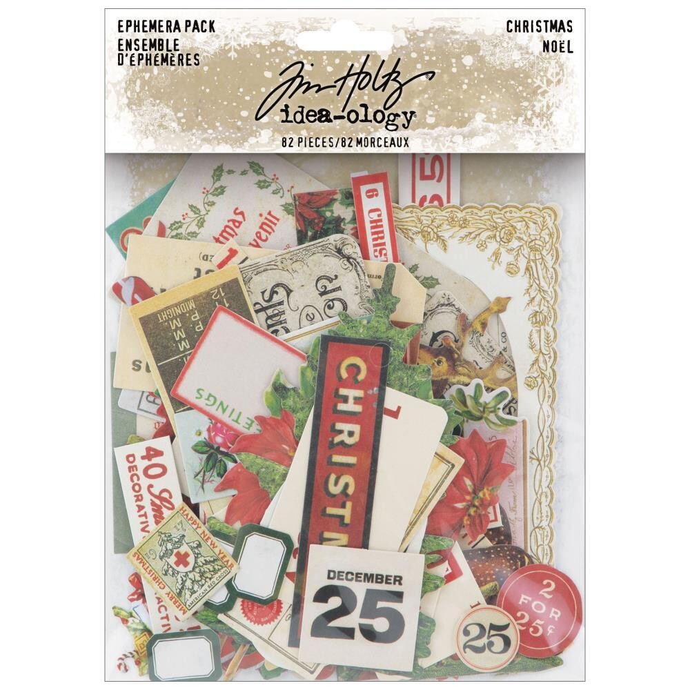 Tim Holtz Idea-ology Christmas 2022 Ephemera 82/pkg