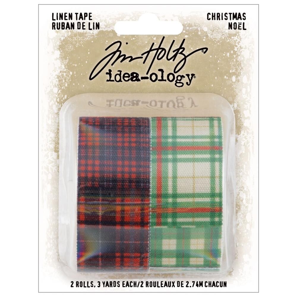 Tim Holtz Idea-ology Christmas 2022 Linen Tape 2/rolls