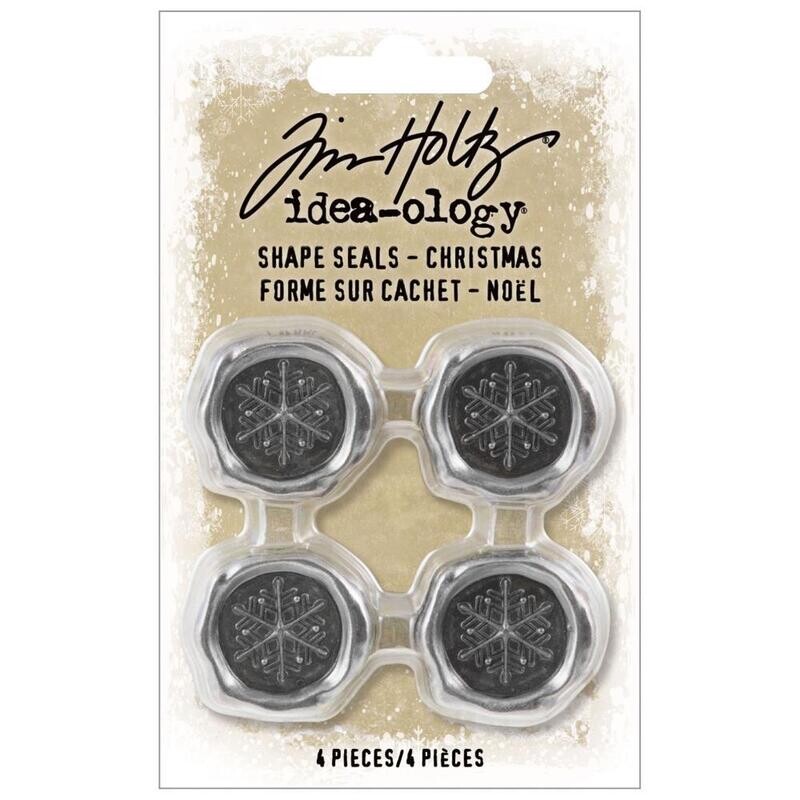 Tim Holtz Idea-ology Christmas 2022 Seals Snowflakes 4/pkg