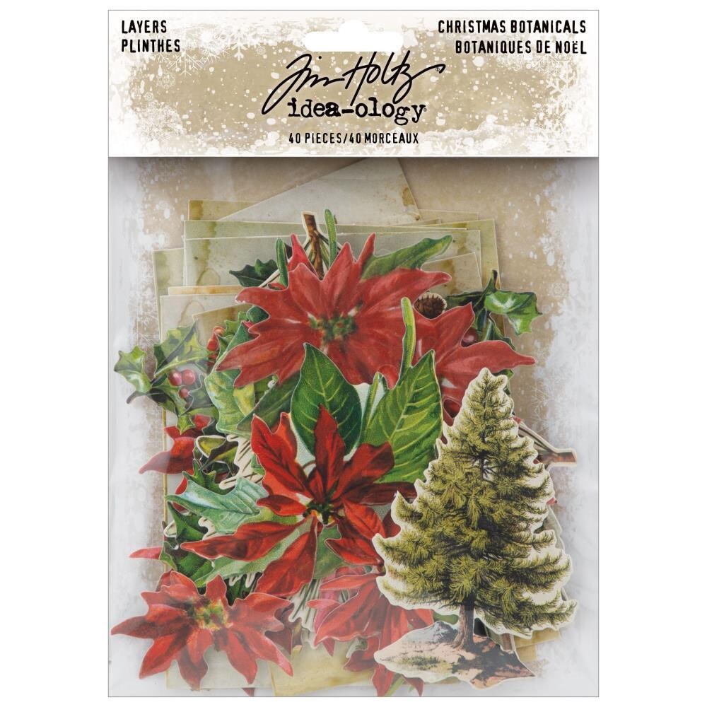 Tim Holtz Idea-ology Christmas 2022 Layers Botanicals 40/pkg