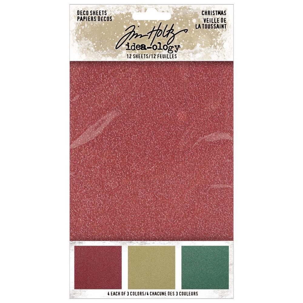 Tim Holtz Idea-ology Christmas 2022 Deco Sheets 12/pkg