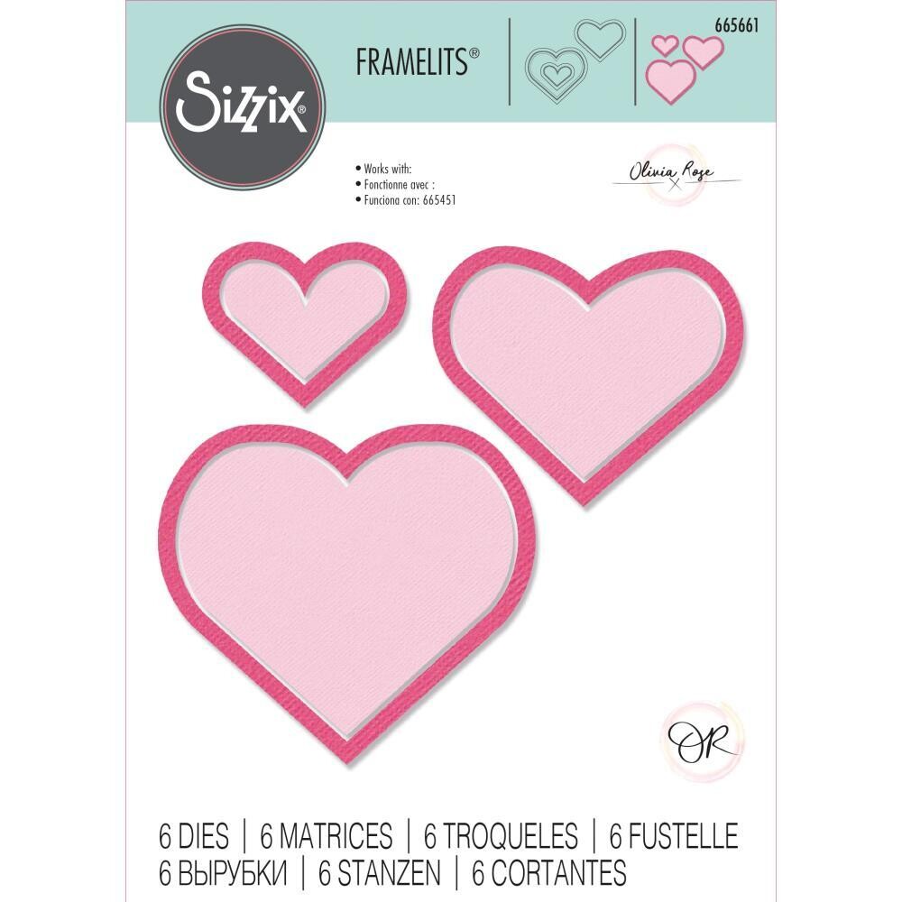 Sizzix Framelits Heart Frames 6/pkg
