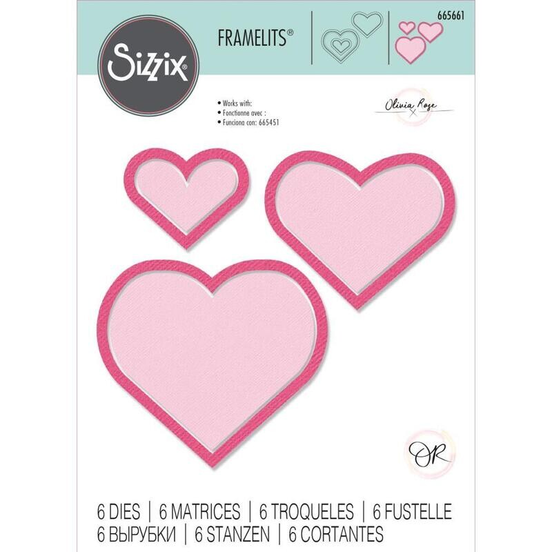 Sizzix Framelits Heart Frames 6/pkg