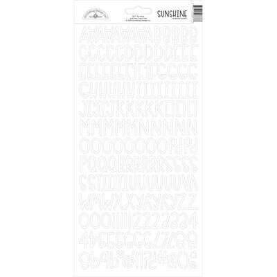Doodlebug Sunshine Alpha Stickers Lily White