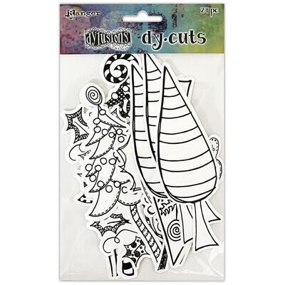 Dylusions Dy-cuts Me Trees 24/pkg