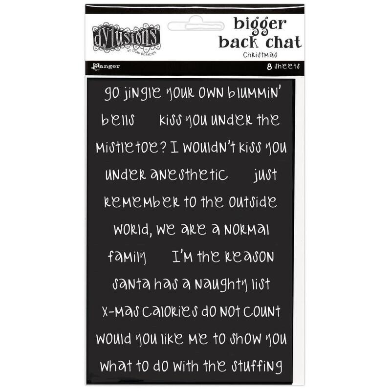 Dylusions Bigger Back Chat Stickers Christmas #2
