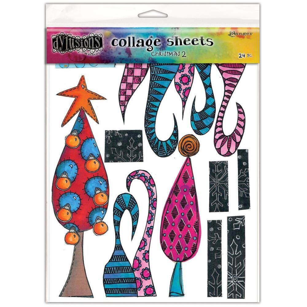 Dylusions Collage Sheets 8.5&quot;X11&quot; Christmas #2