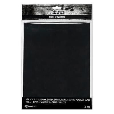 Tim Holtz Distress Black Heavystock 5/pkg