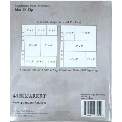 49 and Market Foundations Page Protectors Mix it Up 12/pkg