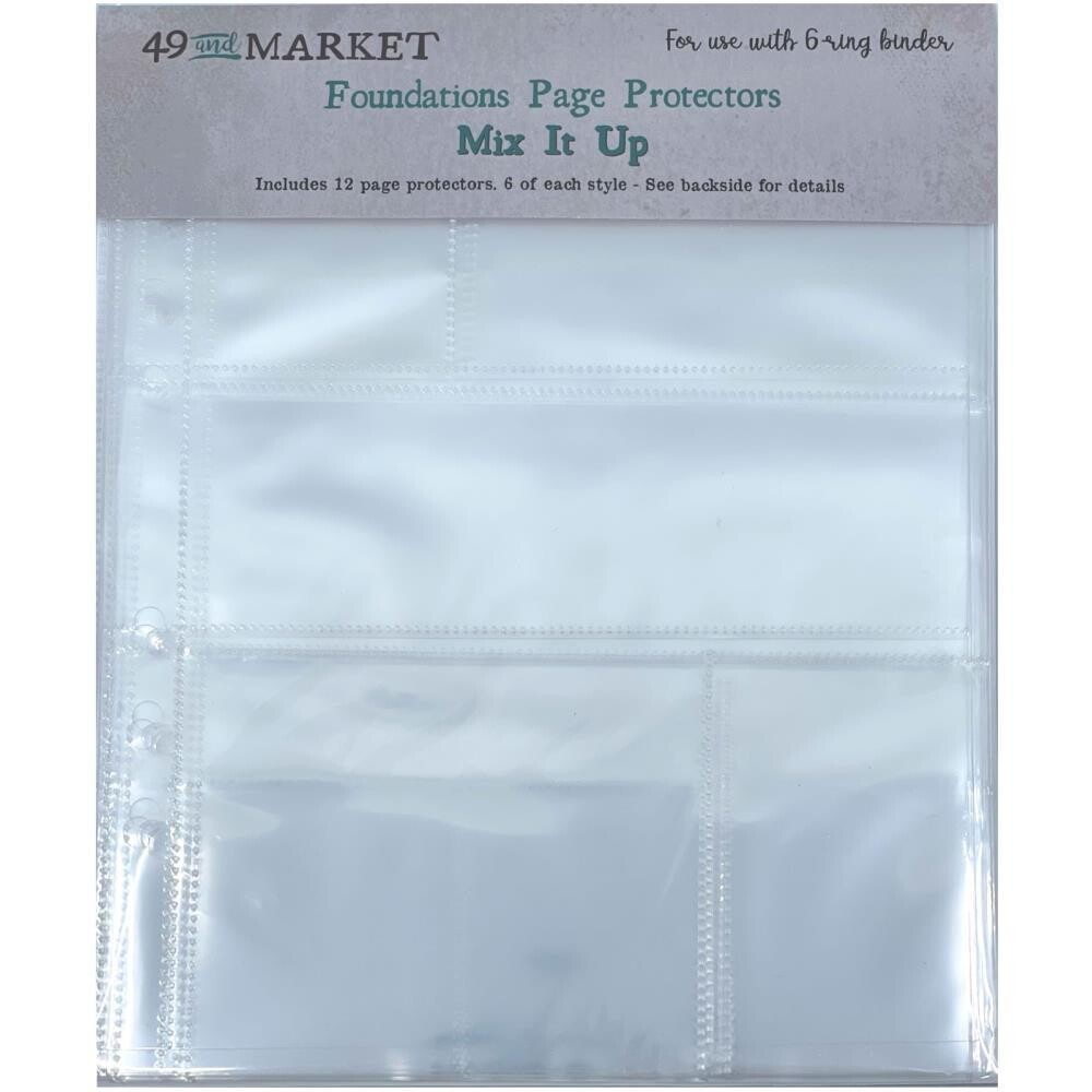 49 and Market Foundations Page Protectors Mix it Up 12/pkg