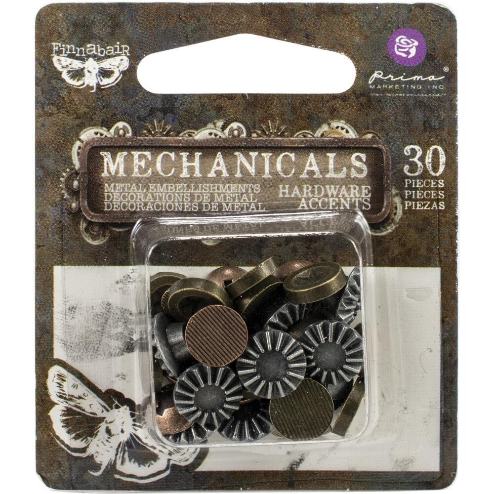 Finnabair Mechanicals Metal Embellishments Hardware Accents 30/pkg