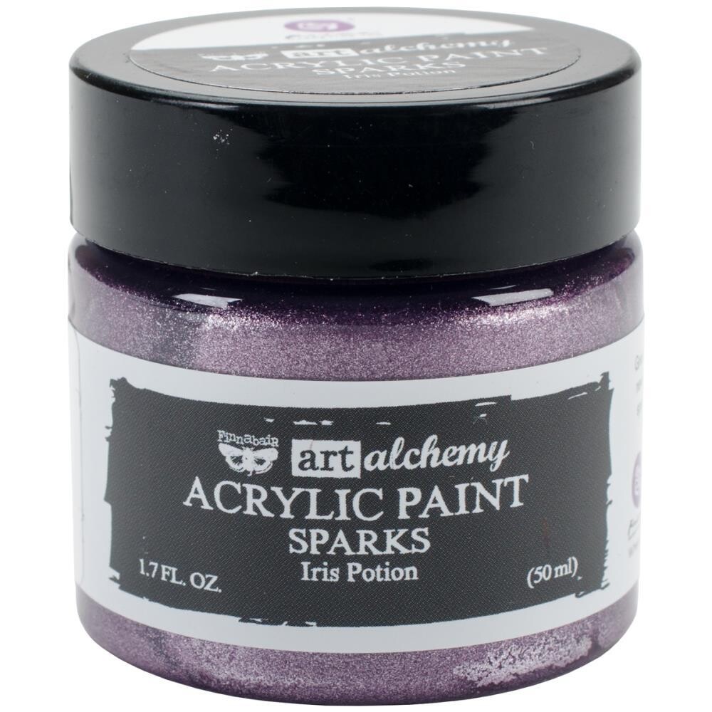 Finnabair Art Alchemy Sparks Acrylic Paint - Assorted, Colour: Iris Potion