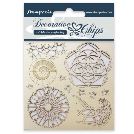 Stamperia Decorative Chips Arctic 5.5x5.5&quot;