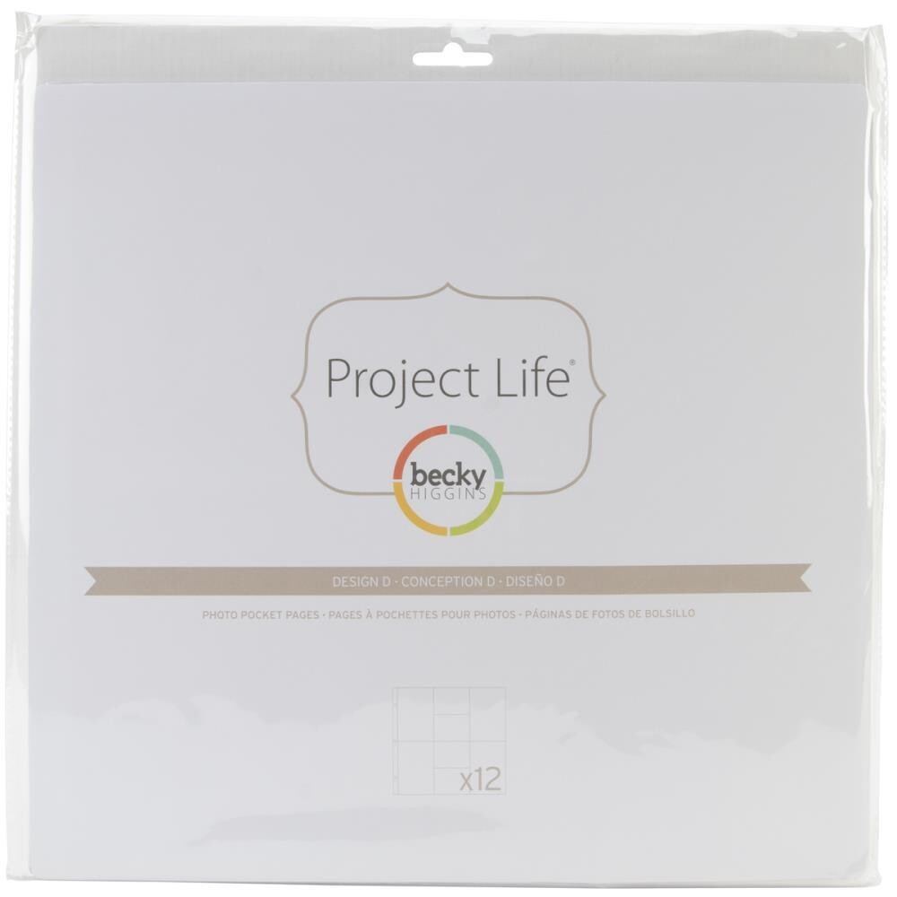 Project Life 12x12 Page Protectors Design D 12/pkg
