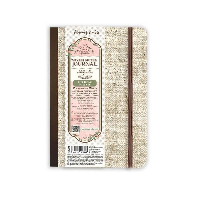 Stamperia Mixed Media Journal A5 35 plain pages