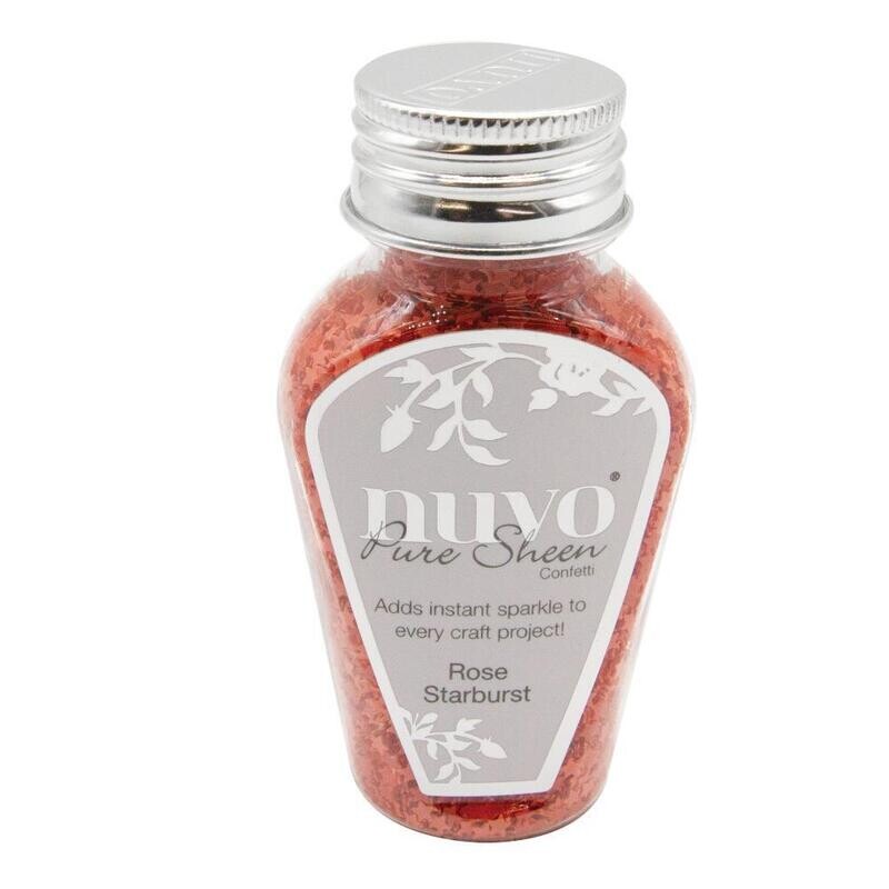 Tonic Studios Nuvo Pure Sheen Confetti 1.7oz Rose Starburst