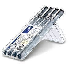 Staedtler Fineliner Pigment Liner Black 4/pkg