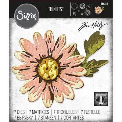 Tim Holtz Sizzix Thinlits Die Blossom 7/pkg