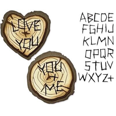 Tim Holtz Sizzix Thinlits Die Wood Slice 33/pkg