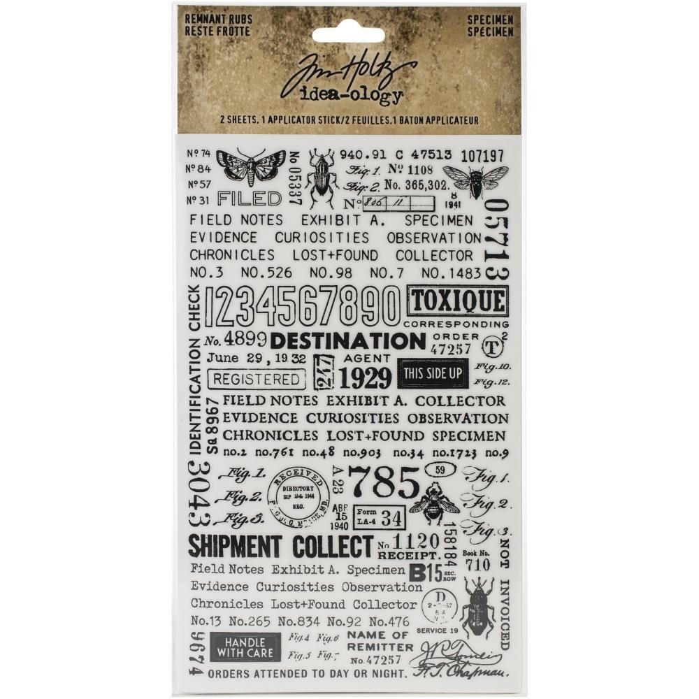 Tim Holtz Idea-ology Remnant Rubs Specimen