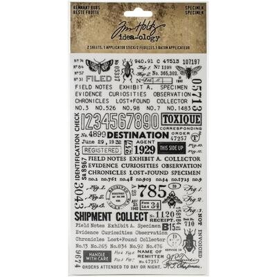 Tim Holtz Idea-ology Remnant Rubs Specimen
