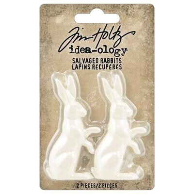 Tim Holtz Idea-ology Salvaged Rabbits 2/pkg