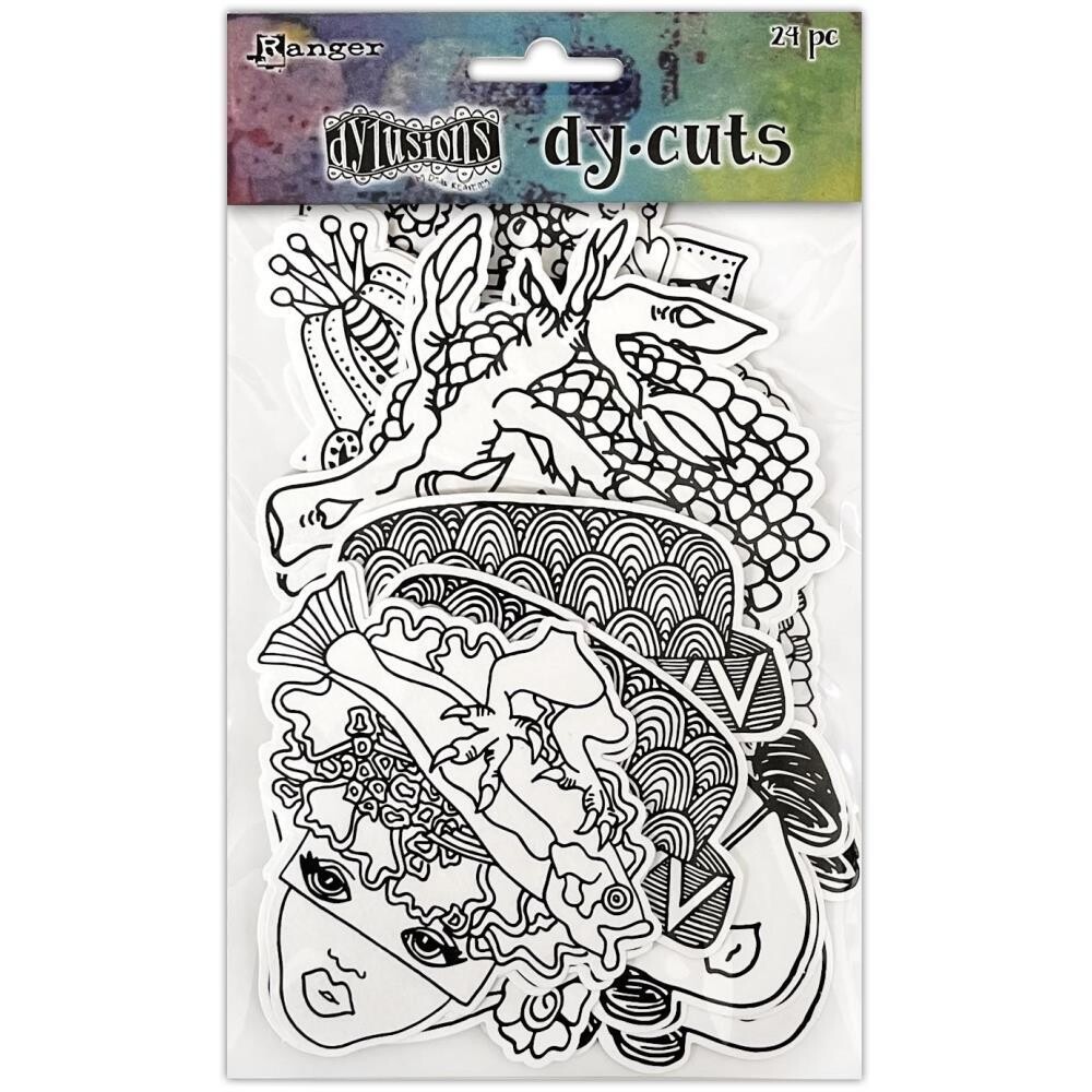 Dylusions Dy-cuts Me Heads 24/pkg