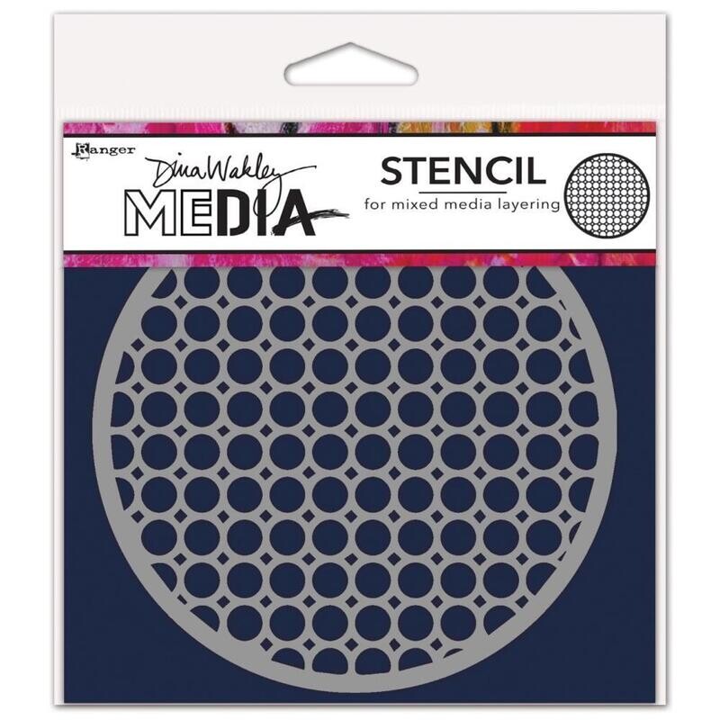 Dina Wakley MEdia Stencil Coasters - Assorted