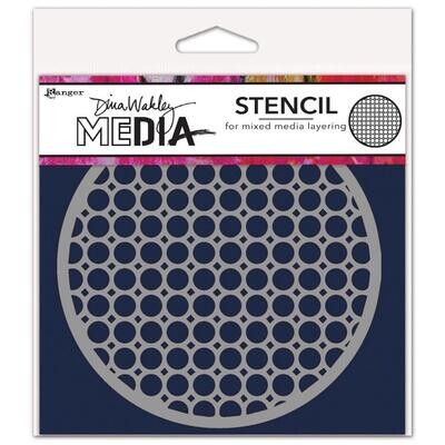 Dina Wakley MEdia Stencil Coasters - Assorted