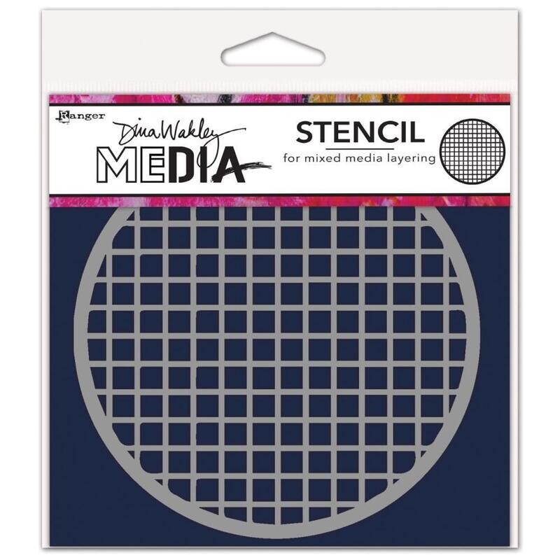 Dina Wakley MEdia Stencil Coasters - Assorted