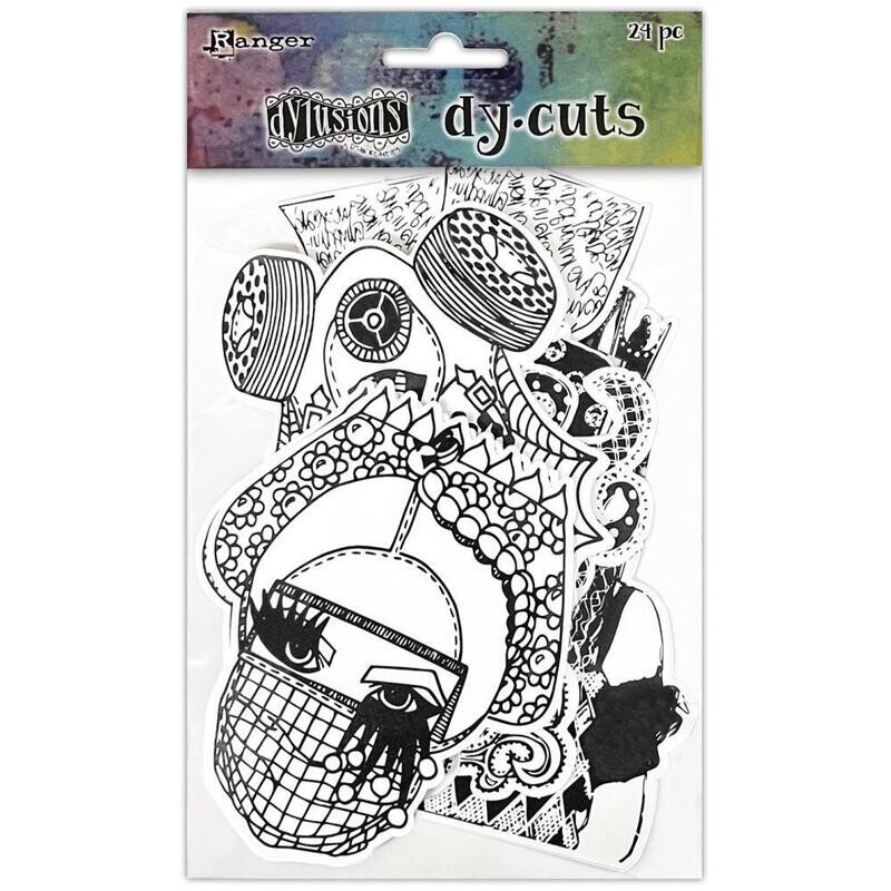Dylusions Dy-cuts Me Surviving 24/pkg